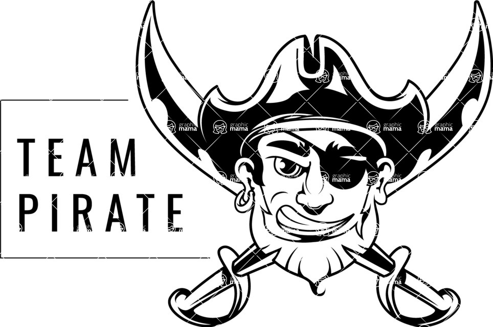 Vector Mascot Collection - Sport Pirate Mascot Style Logo